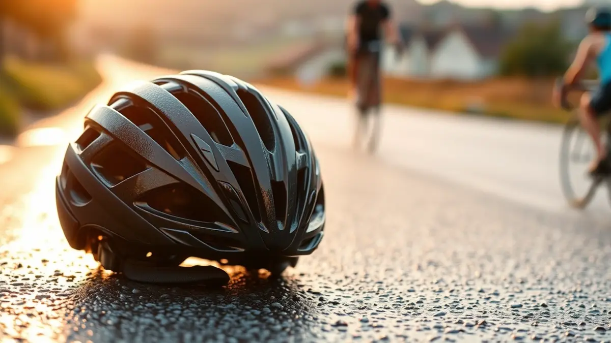 Imatge genèrica d'equipament de ciclisme després d'una cursa sota la pluja.