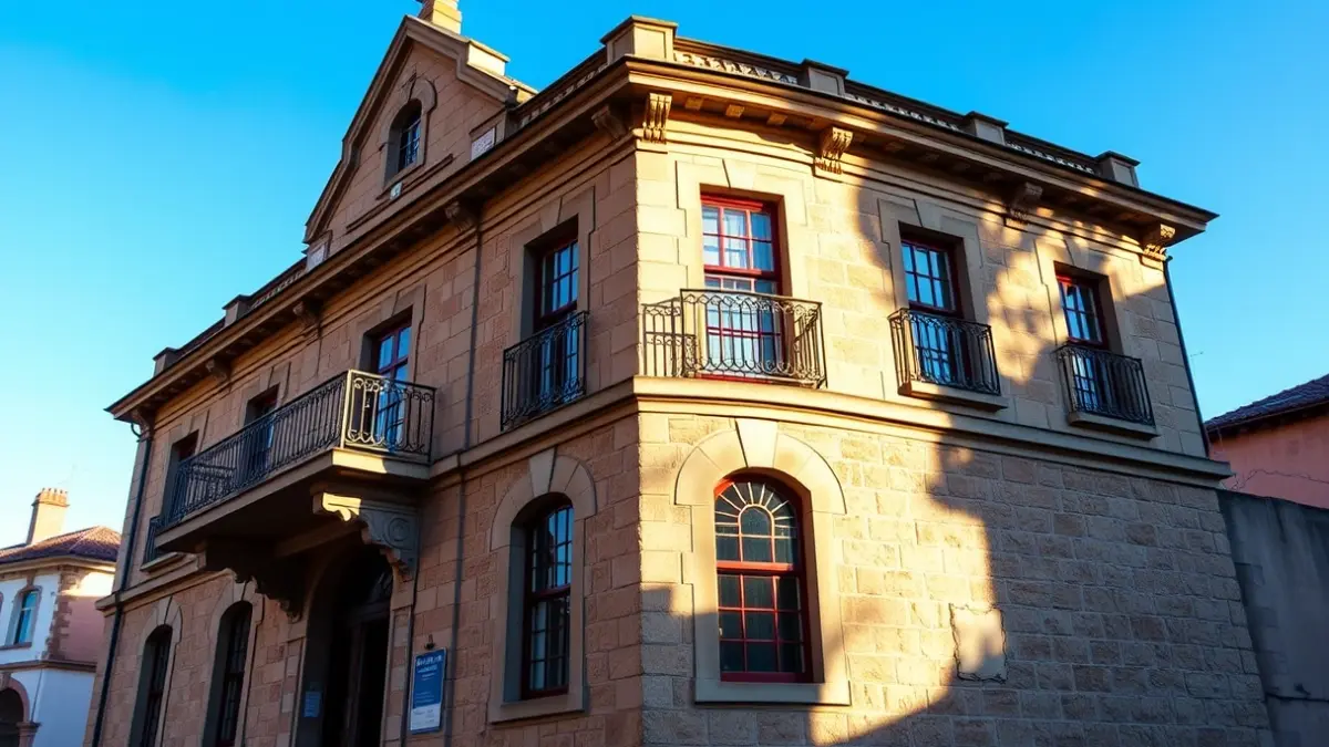 Fachada del ayuntamiento de Vila-rodona bajo la luz del sol