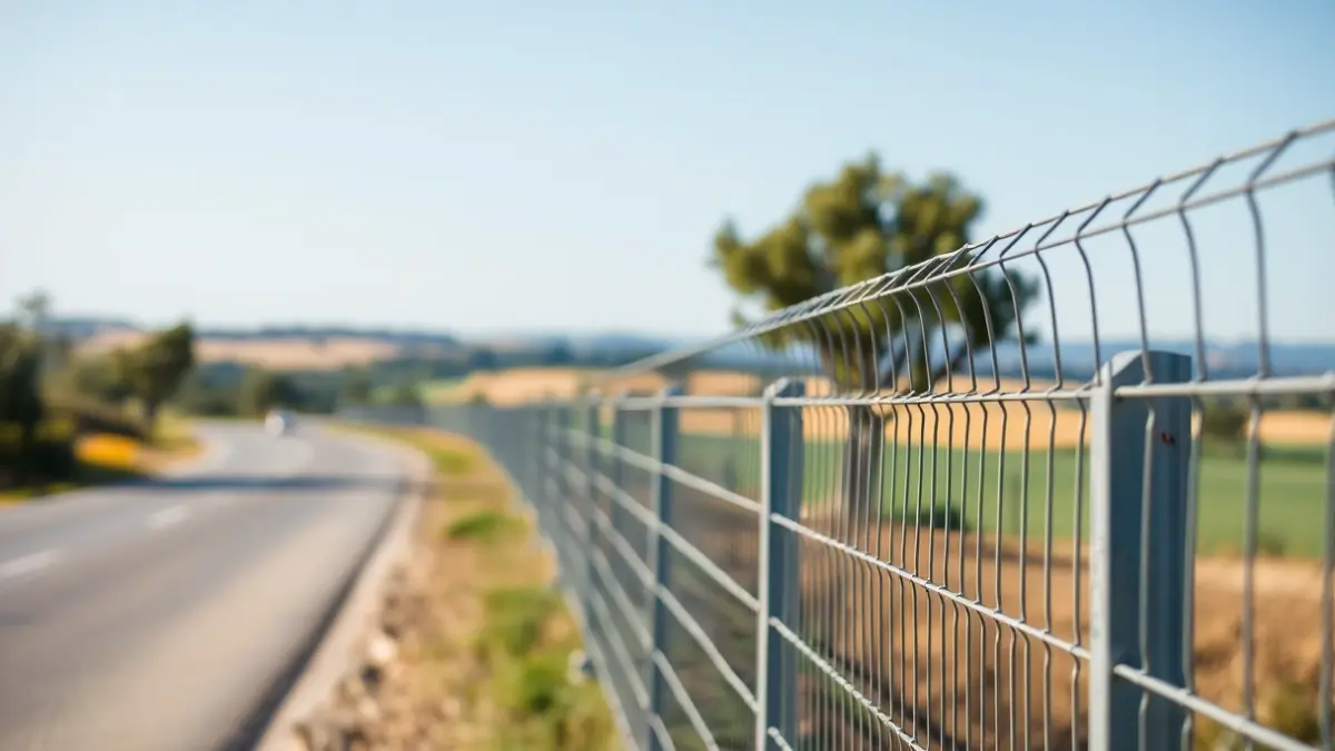 Generic image of metal fences in a rural setting to contain animals.