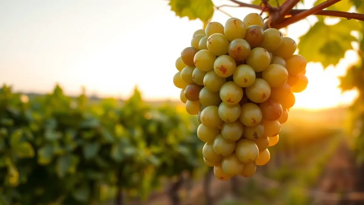 Imagen genérica de uvas en un viñedo, simbolizando el sector vitivinícola.