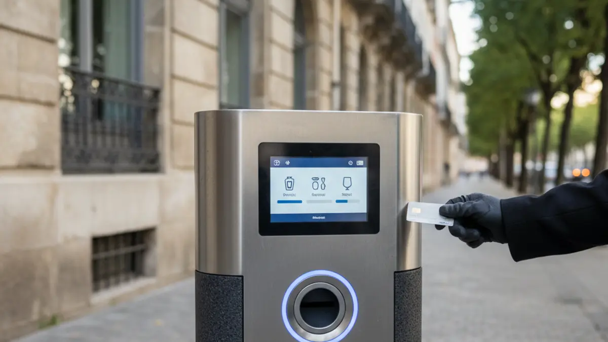 Imatge genèrica d'un contenidor intel·ligent per a la recollida de residus.