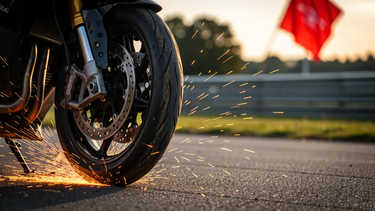 Imatge genèrica d'un accident de moto a la pista.