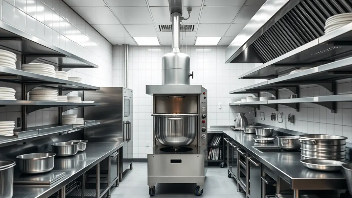 Generic image of a modern, well-equipped industrial kitchen.