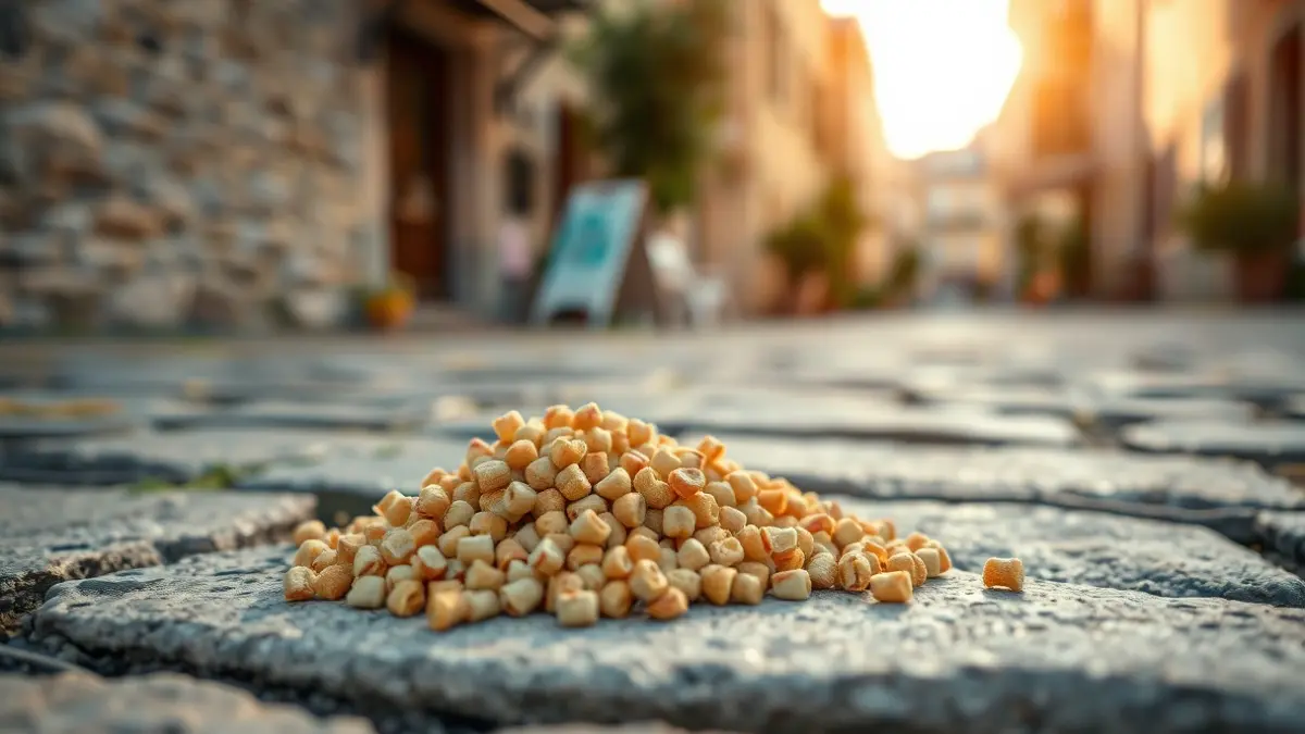 Pienso enverinat al carrer en un poble mediterrani