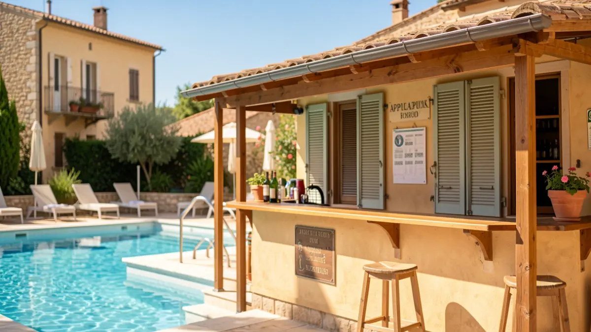 Imatge genèrica d'un bar de piscina municipal tancat a l'estiu.