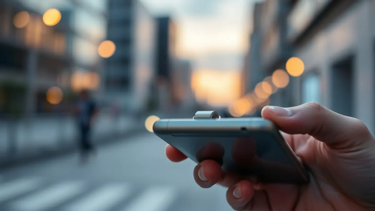 Imagen genérica de una mano con un smartphone y un dispositivo NFC, simbolizando seguridad.