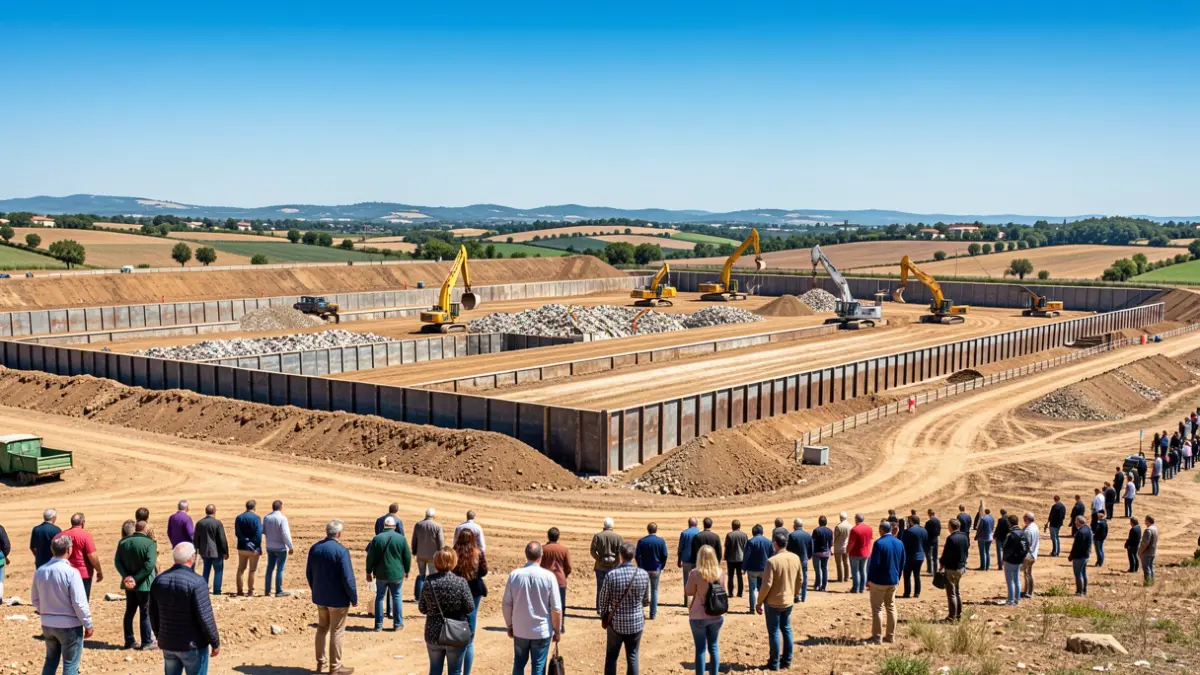 Generic image of waste disposal site expansion works.