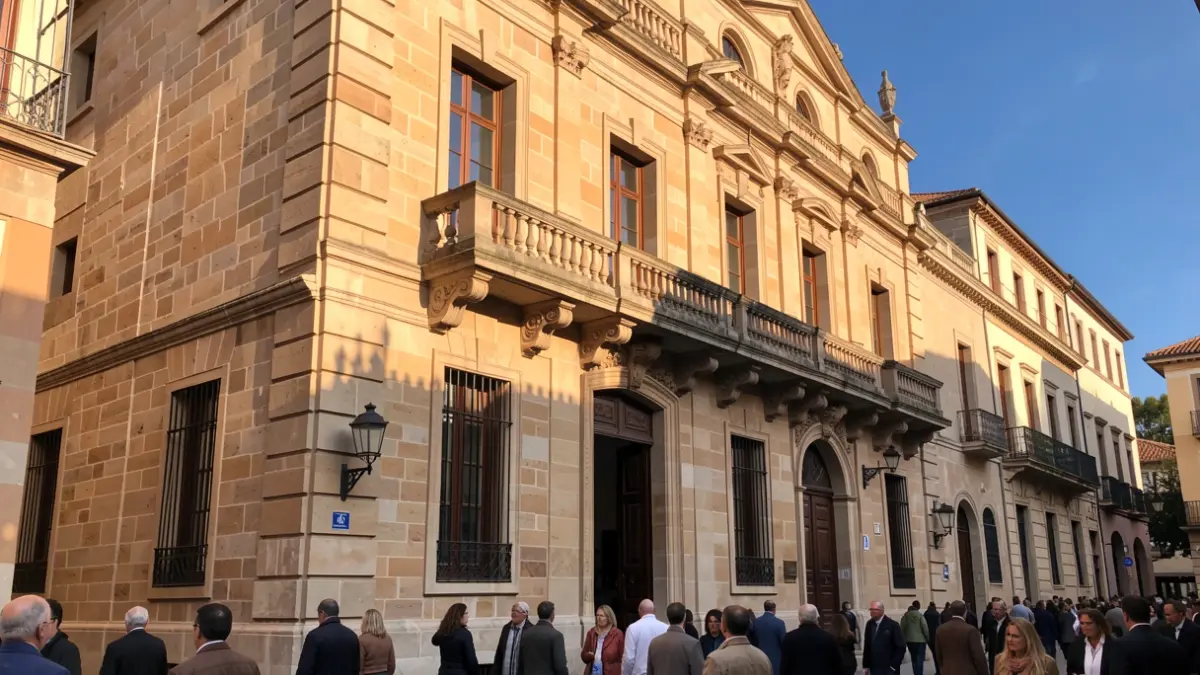 Generic image of an institutional building with Mediterranean architecture.