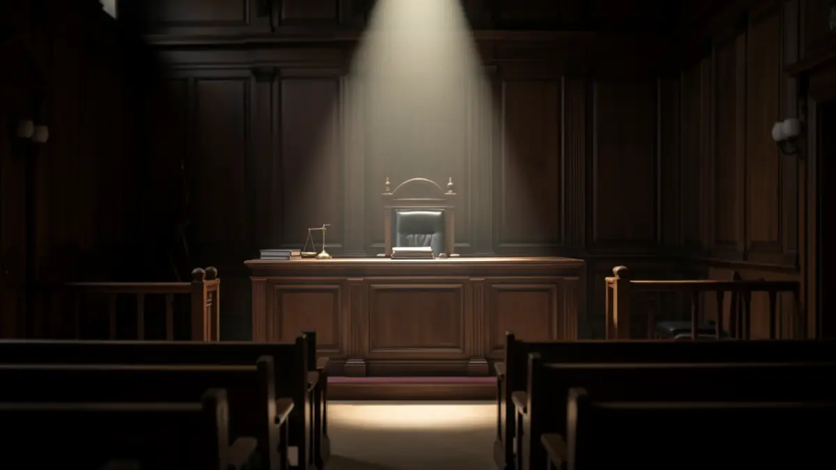 Imagen genérica de un espacio judicial vacío.