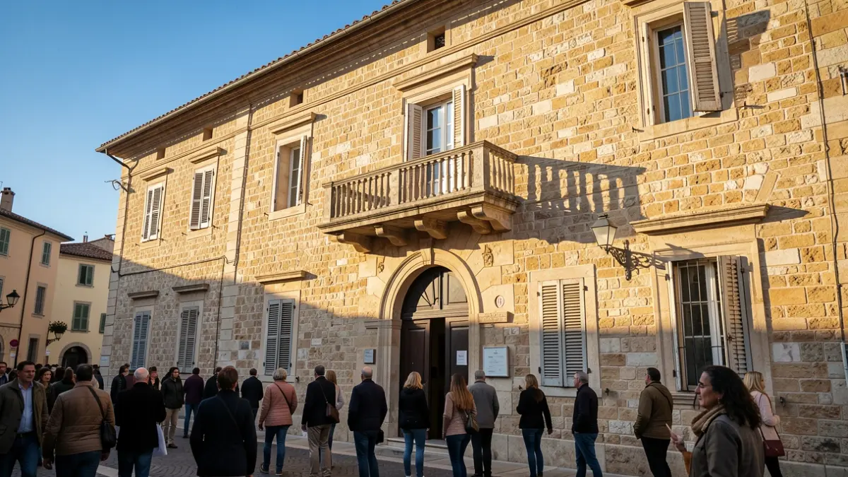 Imagen genérica de un ayuntamiento con arquitectura mediterránea.