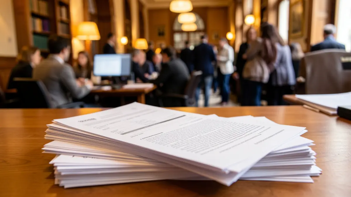 Imagen genérica de documentos oficiales en un escritorio.