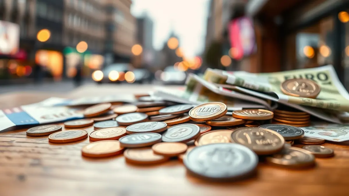 Generic image of euro coins and banknotes, symbolizing fundraising.