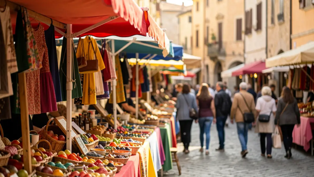 Imatge genèrica de mercats d'artesania i productes locals al carrer.