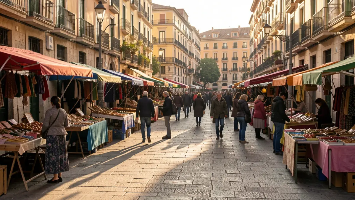 Generic image of street markets in Barcelona.