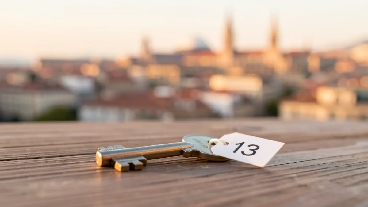 Generic image of a key with the number 13, symbolizing the low supply of tourist apartments.