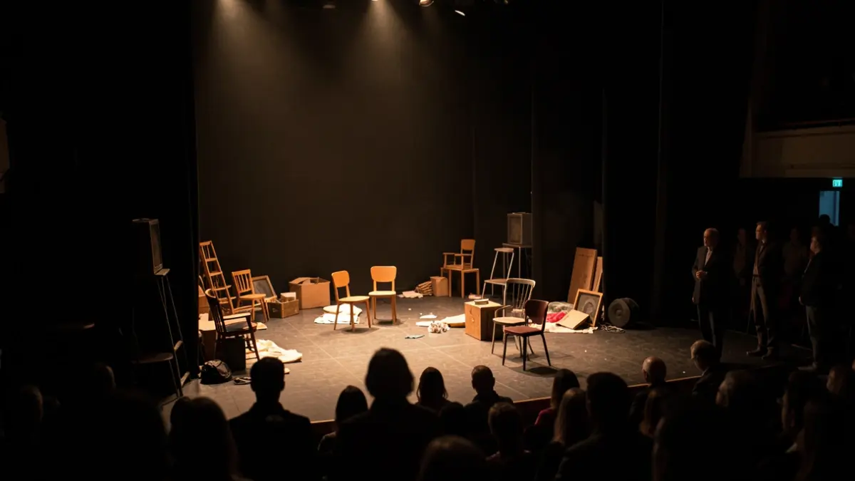 Imagen genérica de un escenario de teatro con luces.