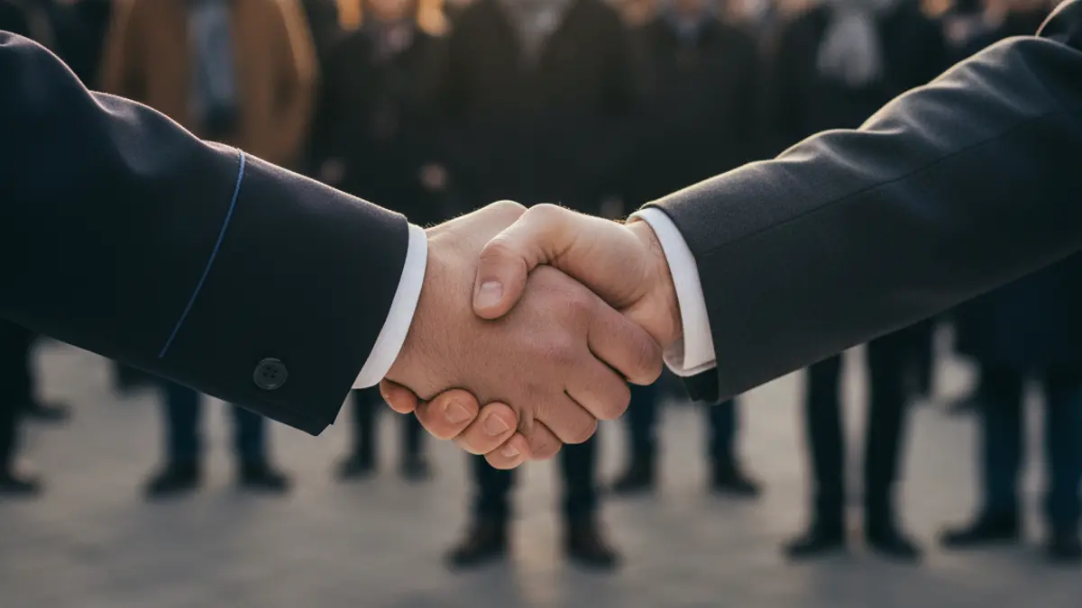 Generic image of hands shaking, symbolizing police coordination.