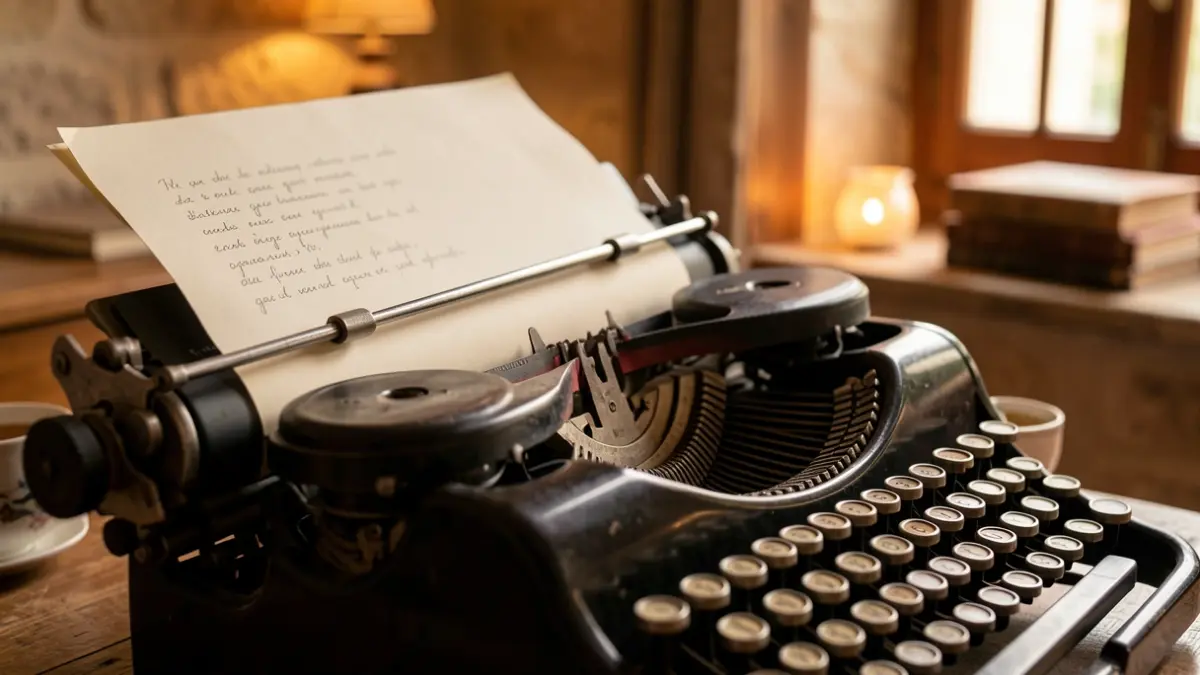 Generic image of an old typewriter with a written page.