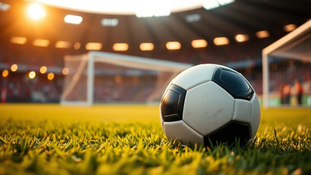 Imatge genèrica d'una pilota de futbol sobre la gespa d'un camp.