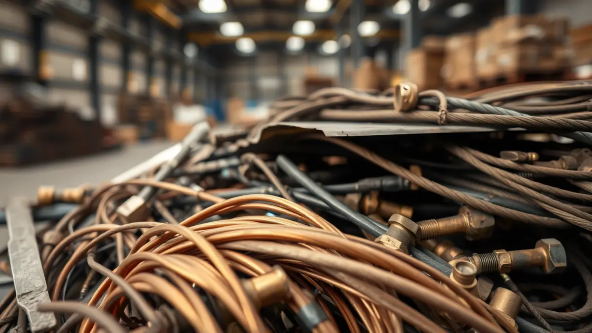 Generic image of stolen metals, such as copper, aluminum, and brass.