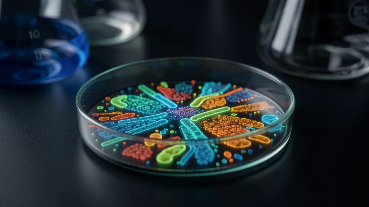 Generic image of a bacterial culture in a laboratory.