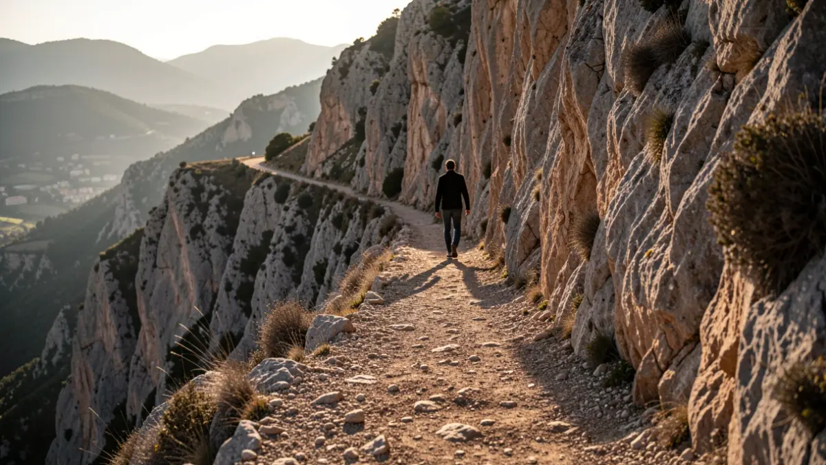 Imatge genèrica d'un camí rocós a Montserrat.