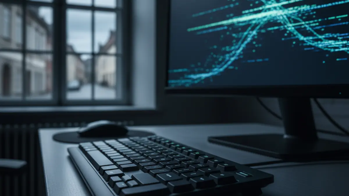Generic image of a computer keyboard with code on screen, symbolizing a cyberattack.