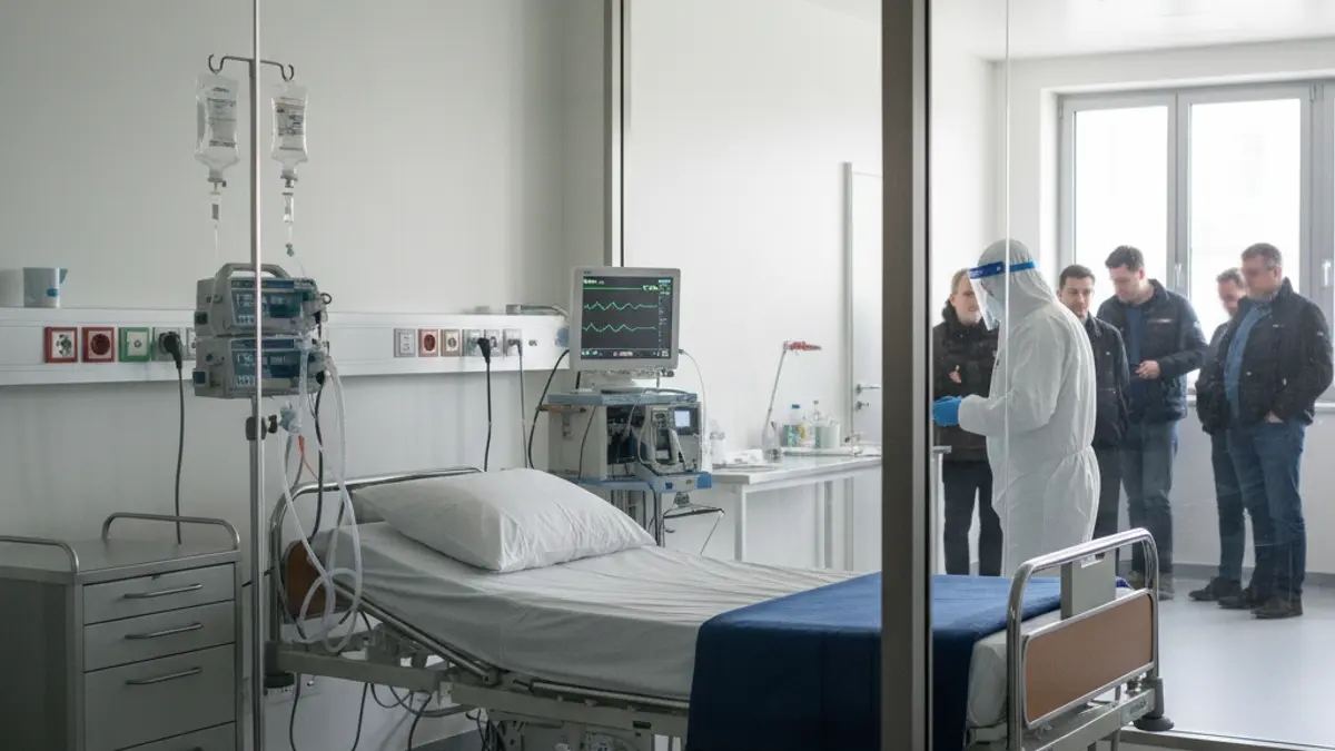 Generic image of a hospital isolation unit.