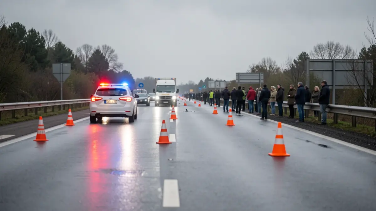 Imagen genérica de un accidente de tráfico en una autopista.
