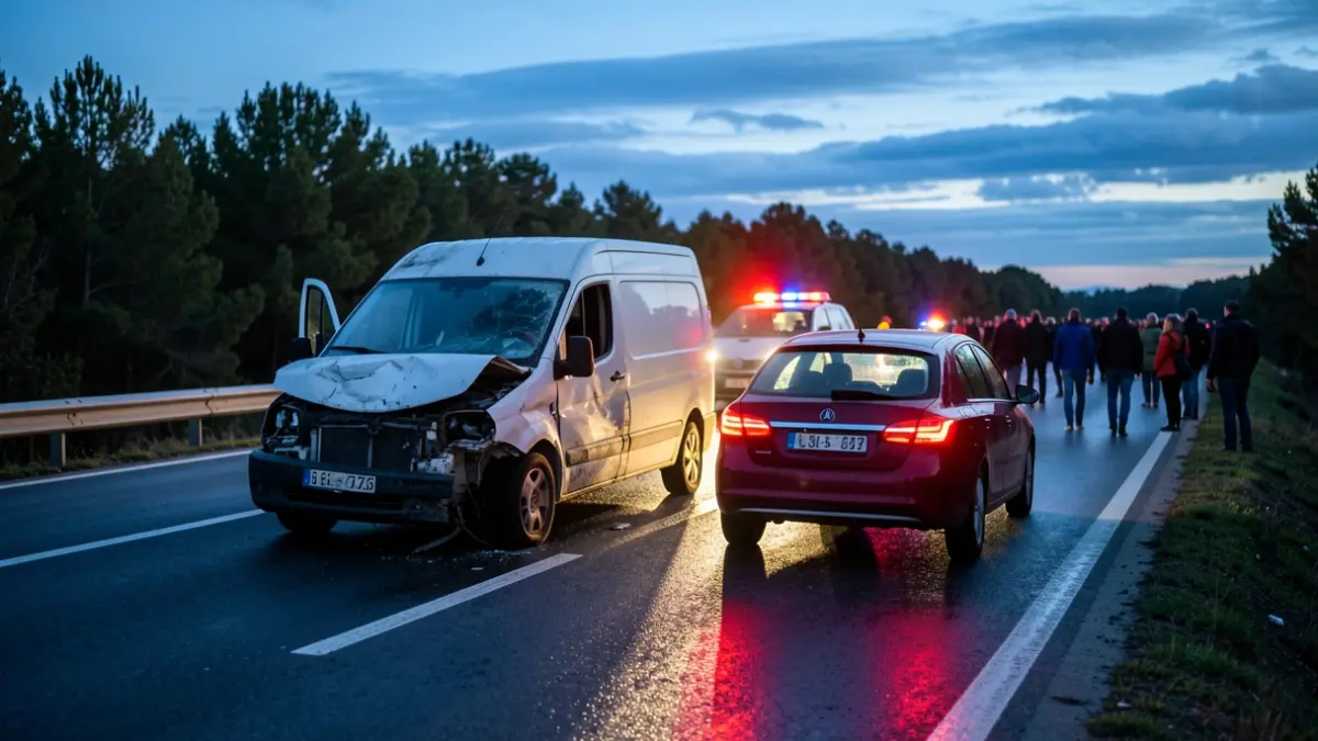 Imatge genèrica d'un accident de trànsit a una carretera catalana.