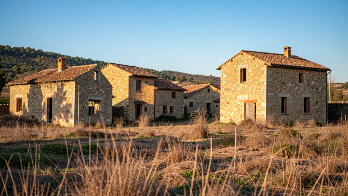 Imagen genérica de edificios rurales en Cataluña con potencial de rehabilitación.