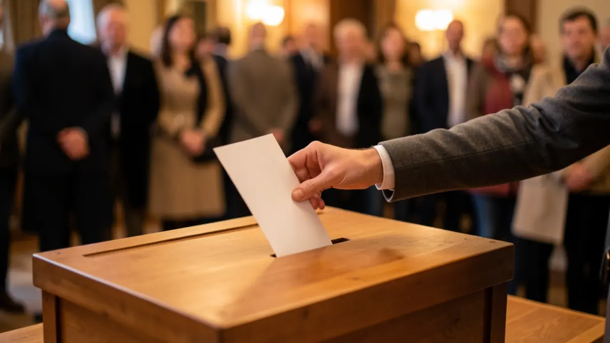 Imatge genèrica d'una mà introduint un vot en una urna.