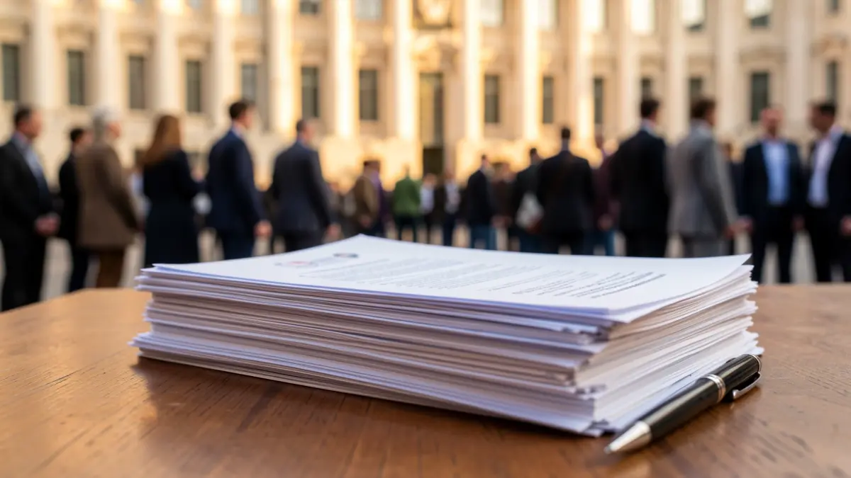 Generic image of official documents and a desk.