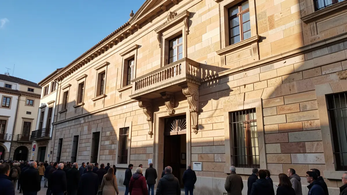 Generic image of an institutional building with Mediterranean architecture.