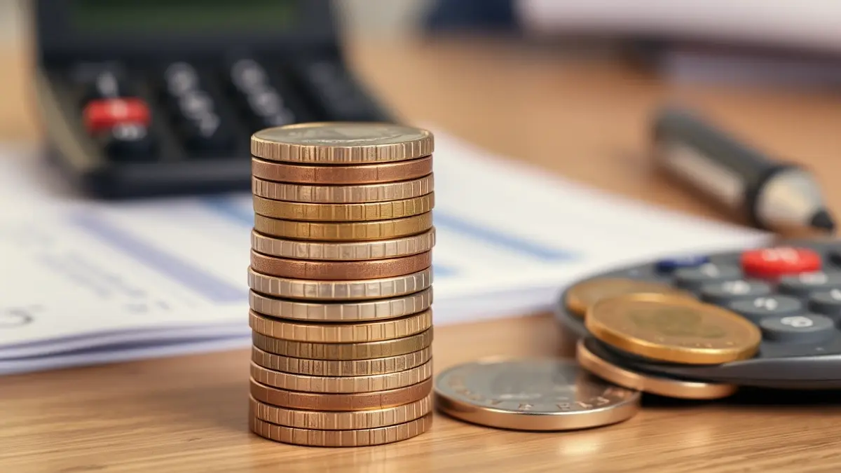 Euro and British pound sterling coins, symbolizing an international financial transaction.