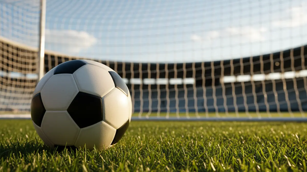 Generic image of a soccer ball on a field's grass.