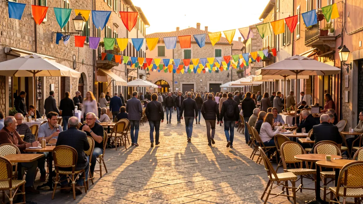 Generic image of a street festival with a festive atmosphere.