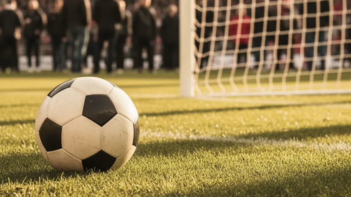 Imatge genèrica d'una pilota de futbol sobre la gespa d'un camp