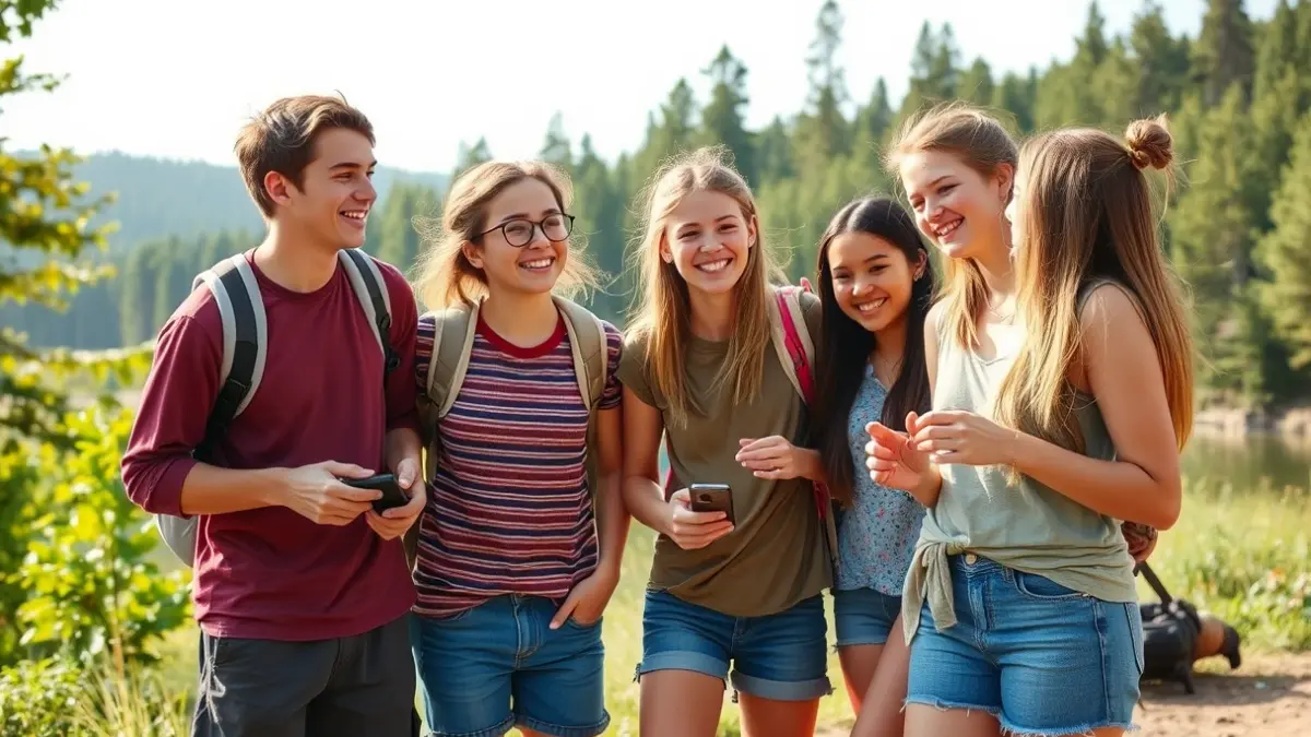Imagen genérica de jóvenes disfrutando de actividades de verano en la naturaleza.