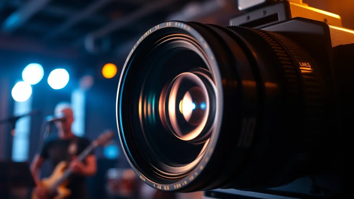 Imagen genérica de una cámara de vídeo, representando la producción de videoclips.