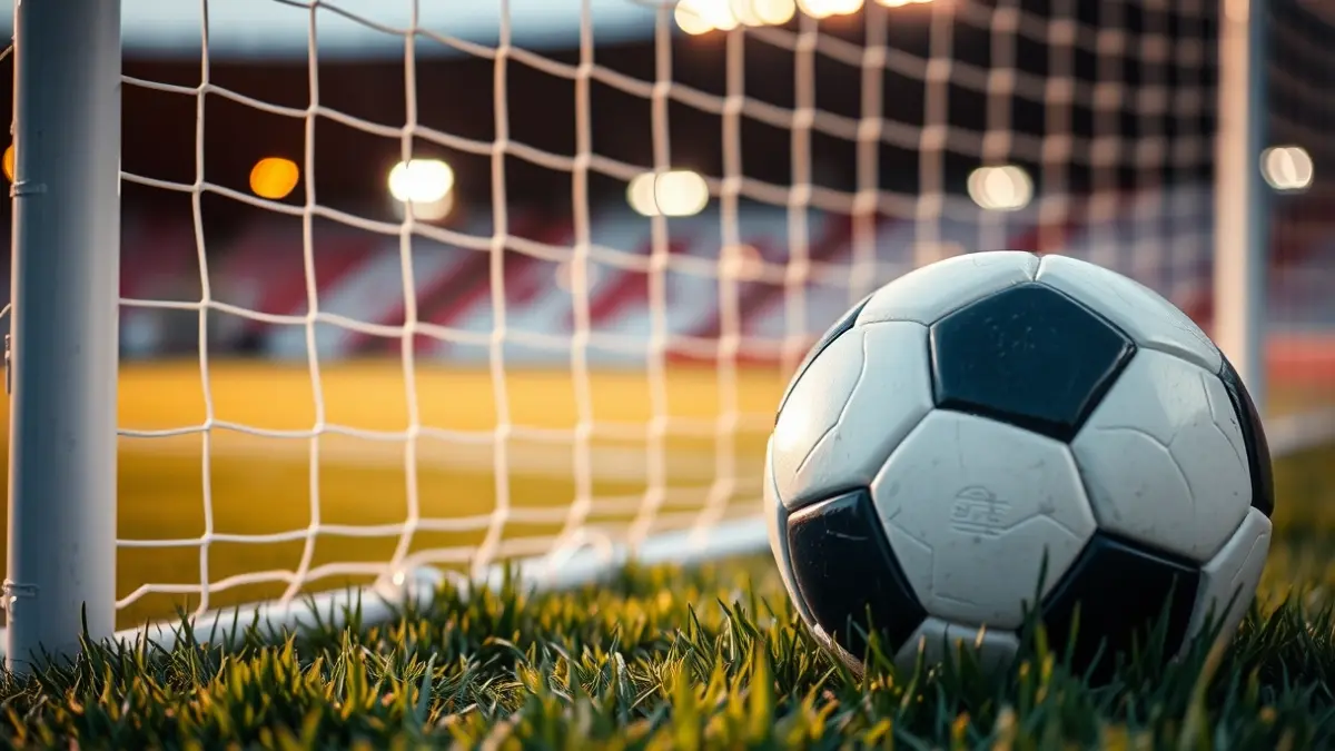 Generic image of a soccer ball on a green field.