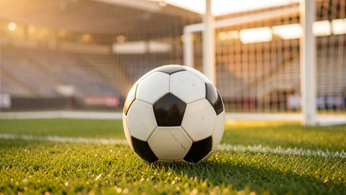 Imagen genérica de un balón de fútbol sobre el césped de un estadio.