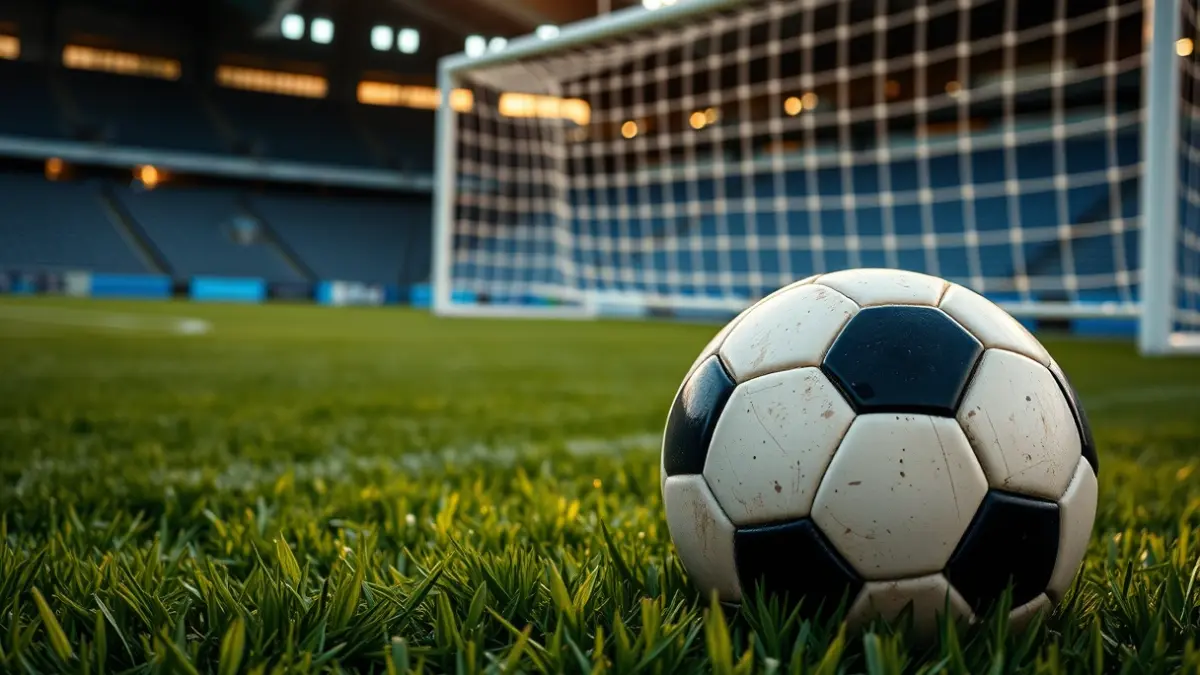 Imatge genèrica d'una pilota de futbol sobre la gespa d'un camp.