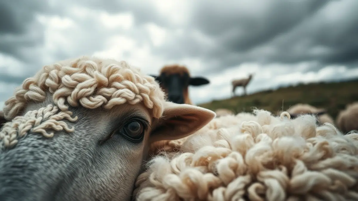 Generic image of sheep in a field, with a shadow suggesting the presence of a predator.
