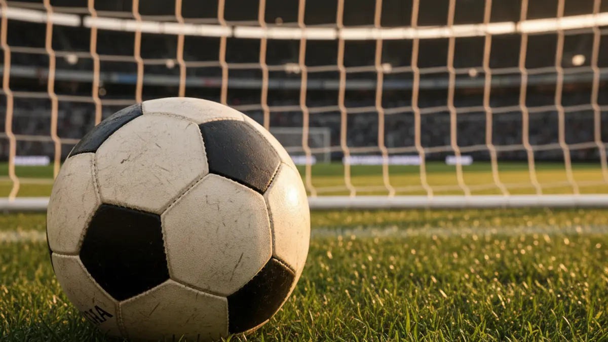 Generic image of a soccer ball on a green field.
