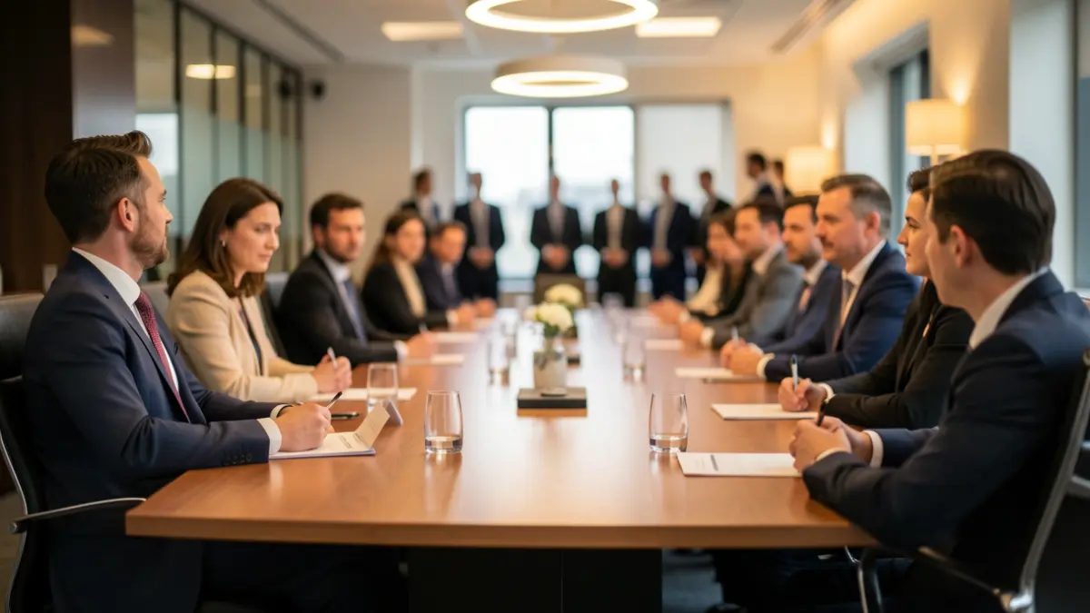 Imatge genèrica d'una reunió empresarial en una oficina.