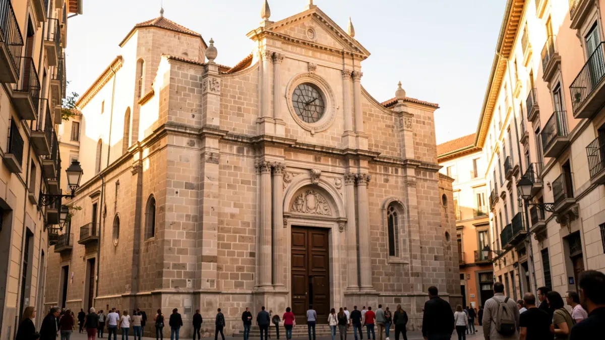 Imatge genèrica de la façana de l'església de Sant Agustí al barri del Raval de Barcelona.