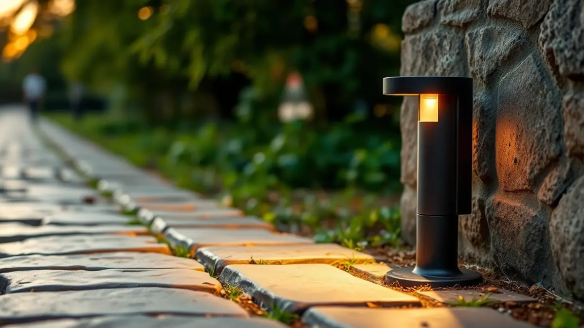 Imatge genèrica d'un camí il·luminat en un parc urbà.