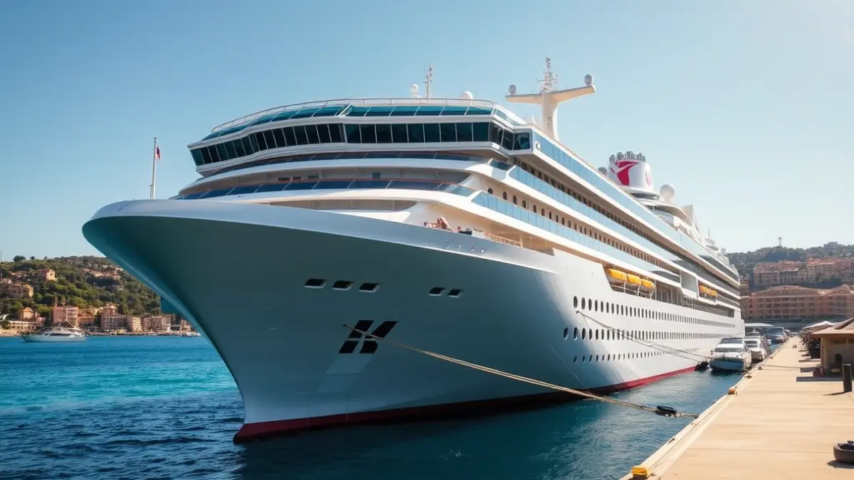 Barco de crucero de alta gama atracado en el puerto de Roses
