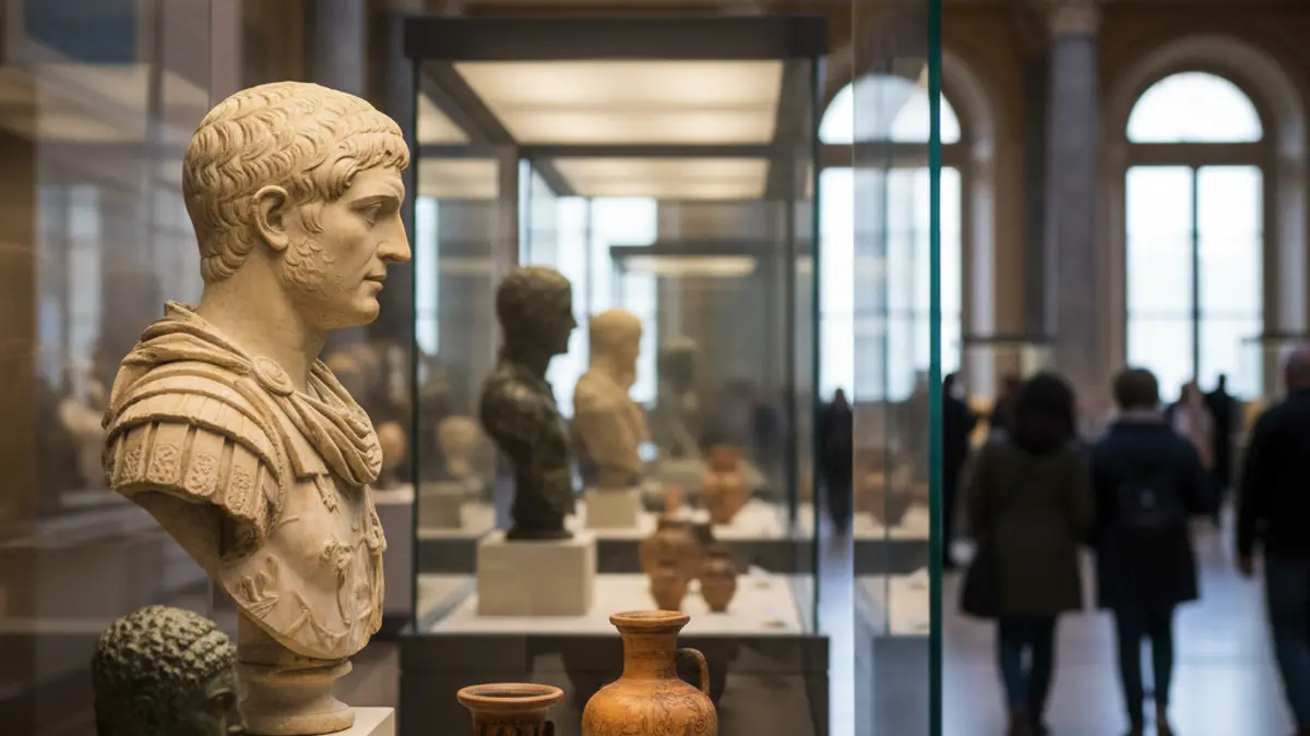Generic image of Roman artifacts in an exhibition.